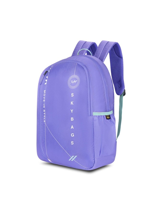 سكاي باجز Skybags Unisex Brat 20L Premium Polyester Adjustable Straps 4 Compartment Backpack (E) Lavender - Image 5